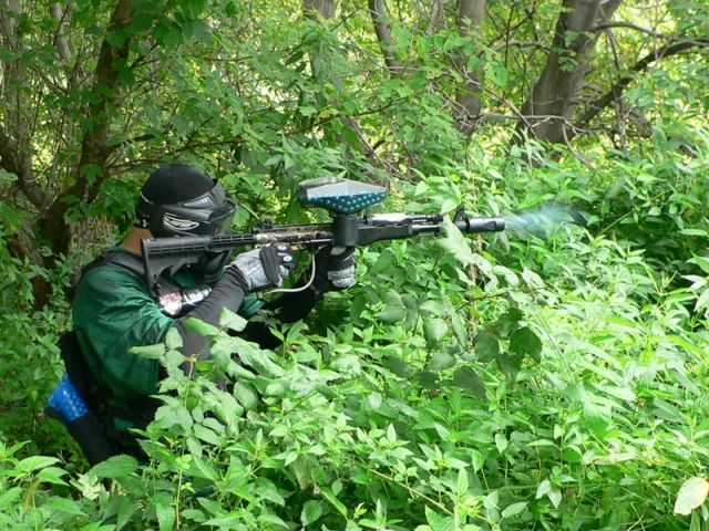 jugando al paintball